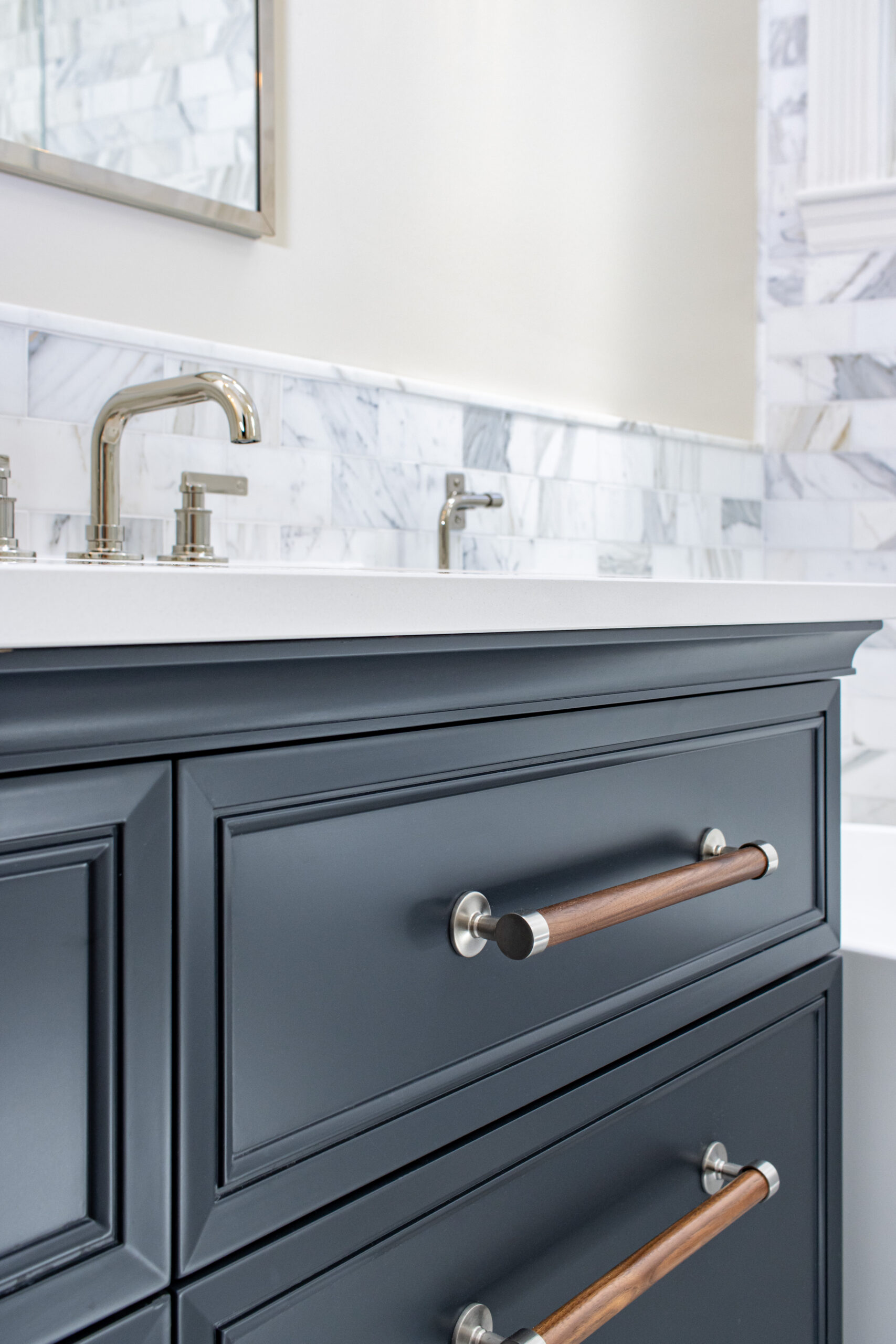 Timeless Navy & White Bathroom