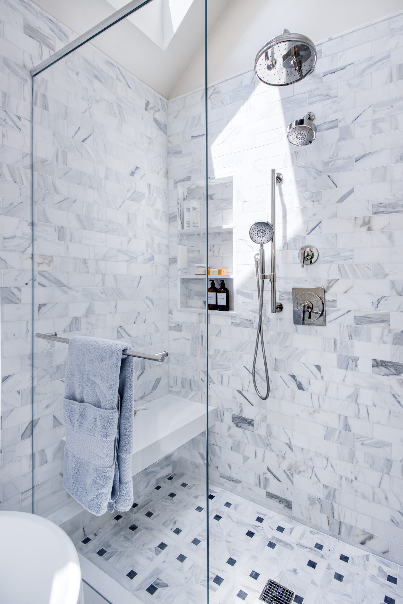 Timeless Navy & White Bathroom