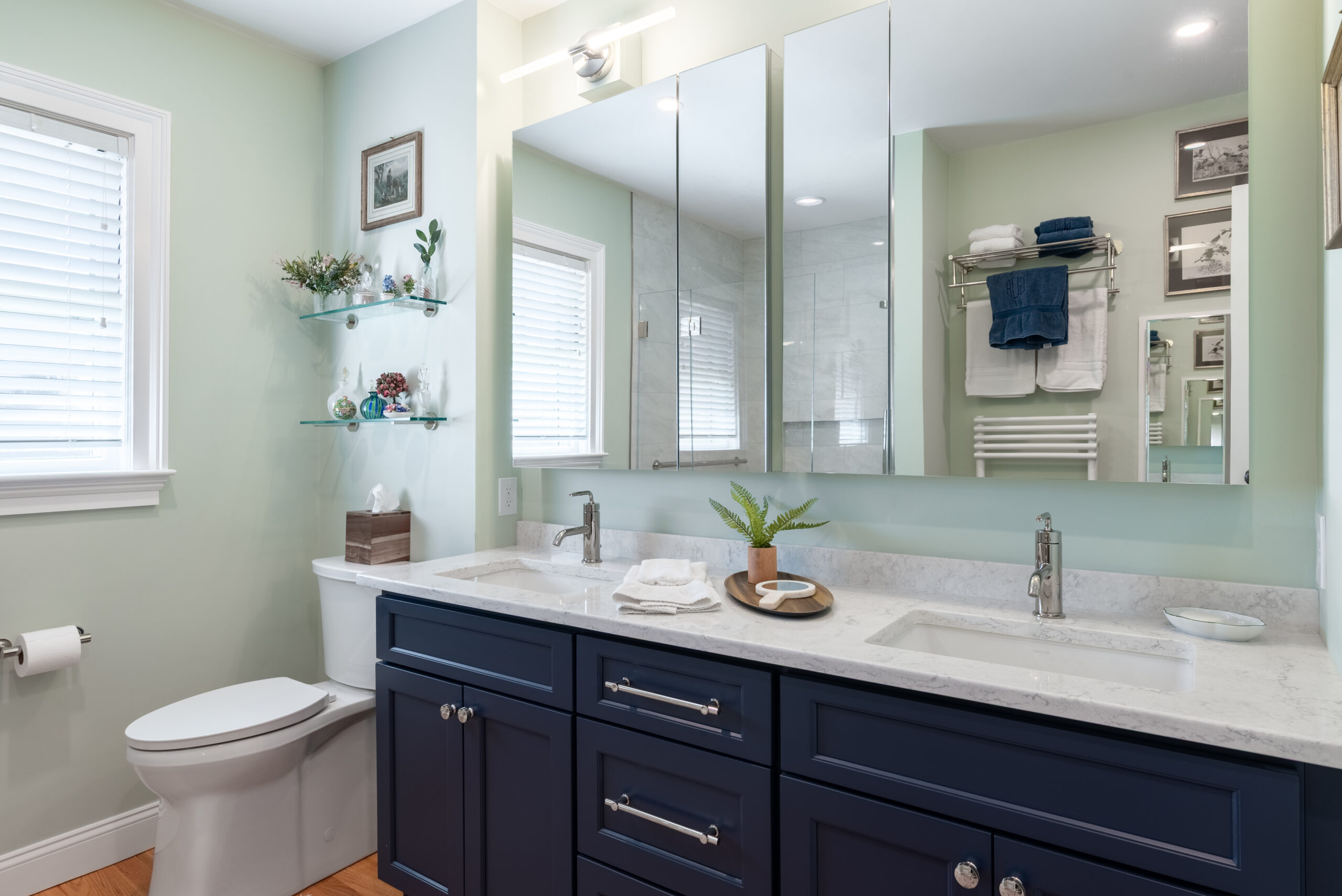 Soft Green Primary Bath