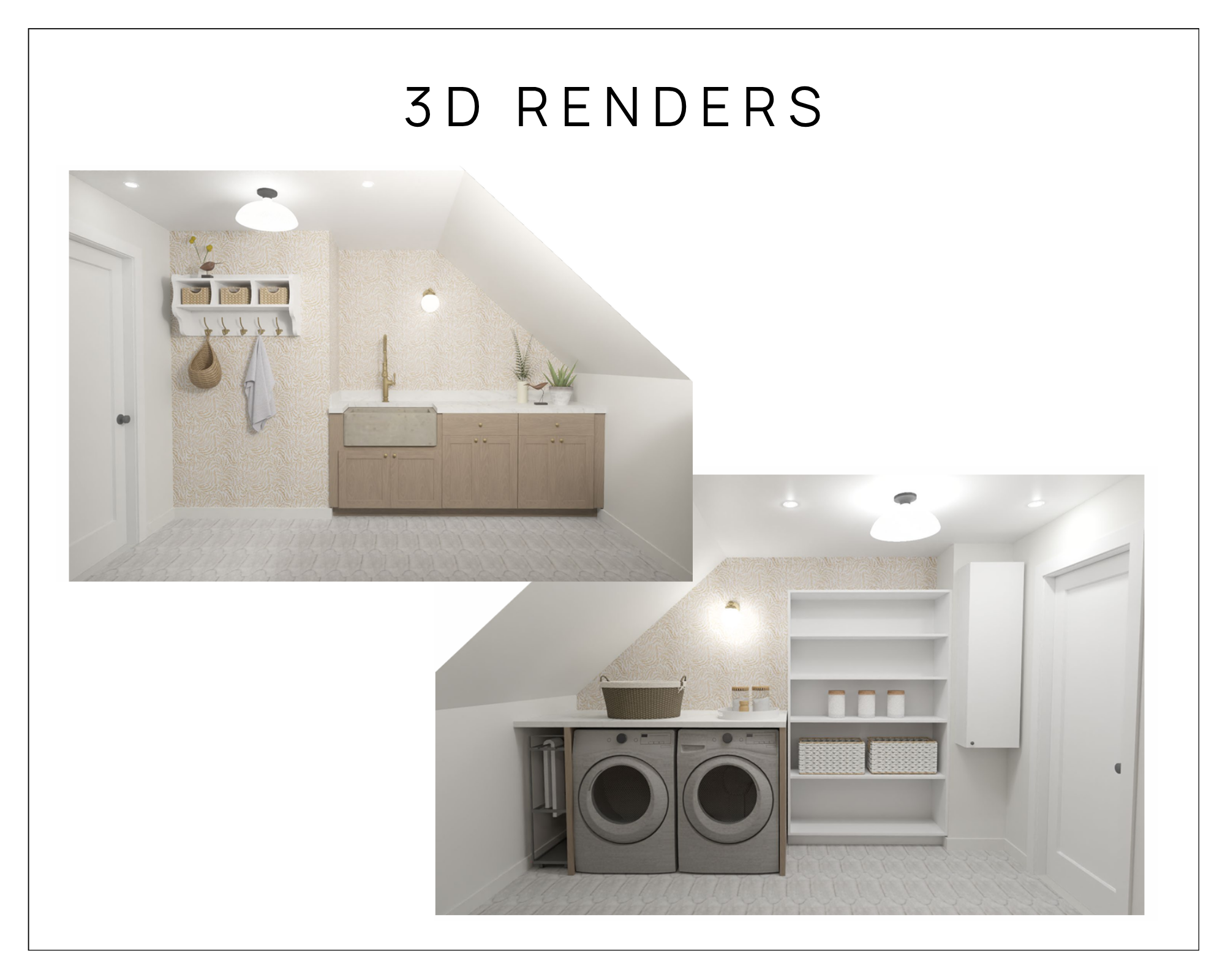 Patterned Laundry Room