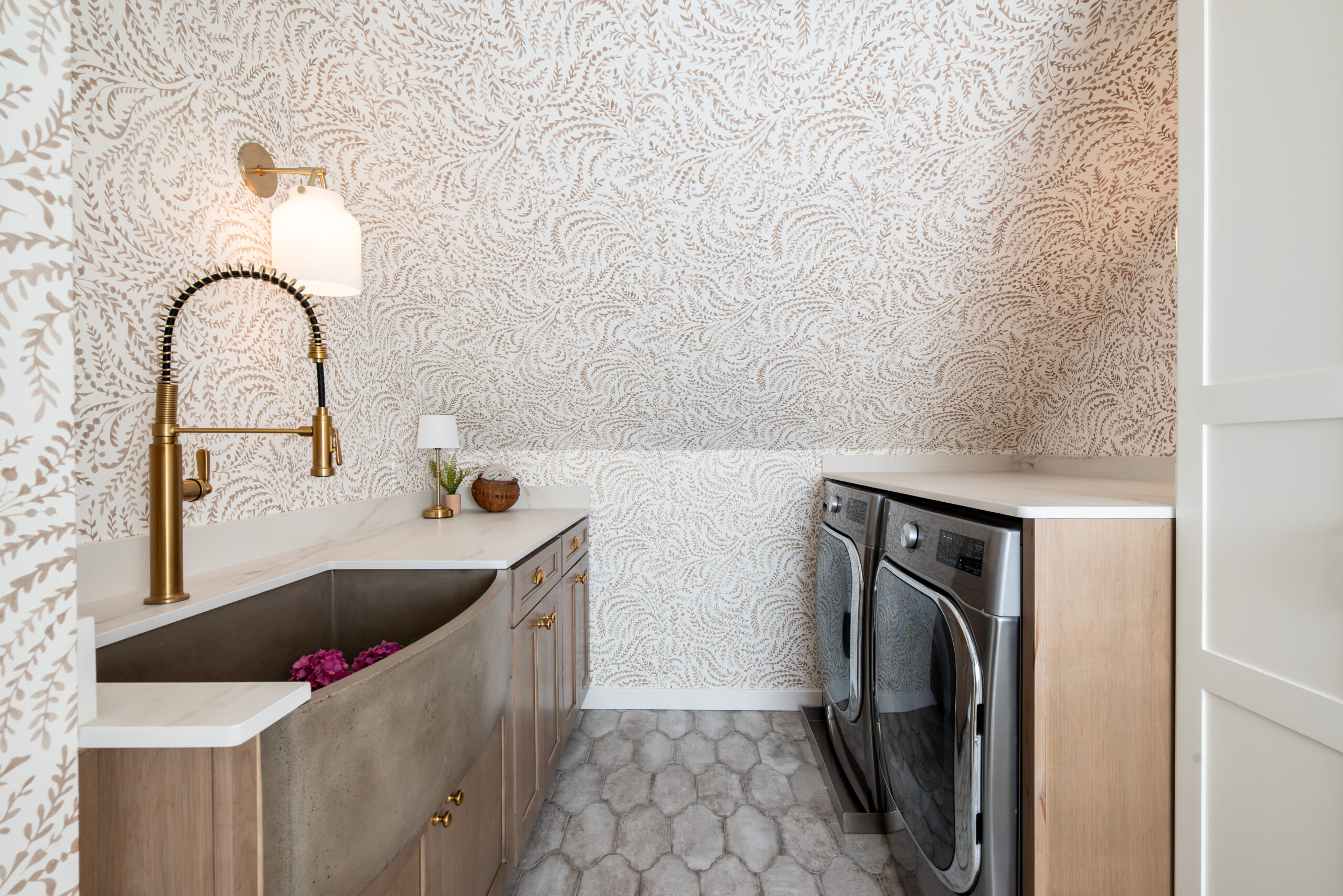 Patterned Laundry Room
