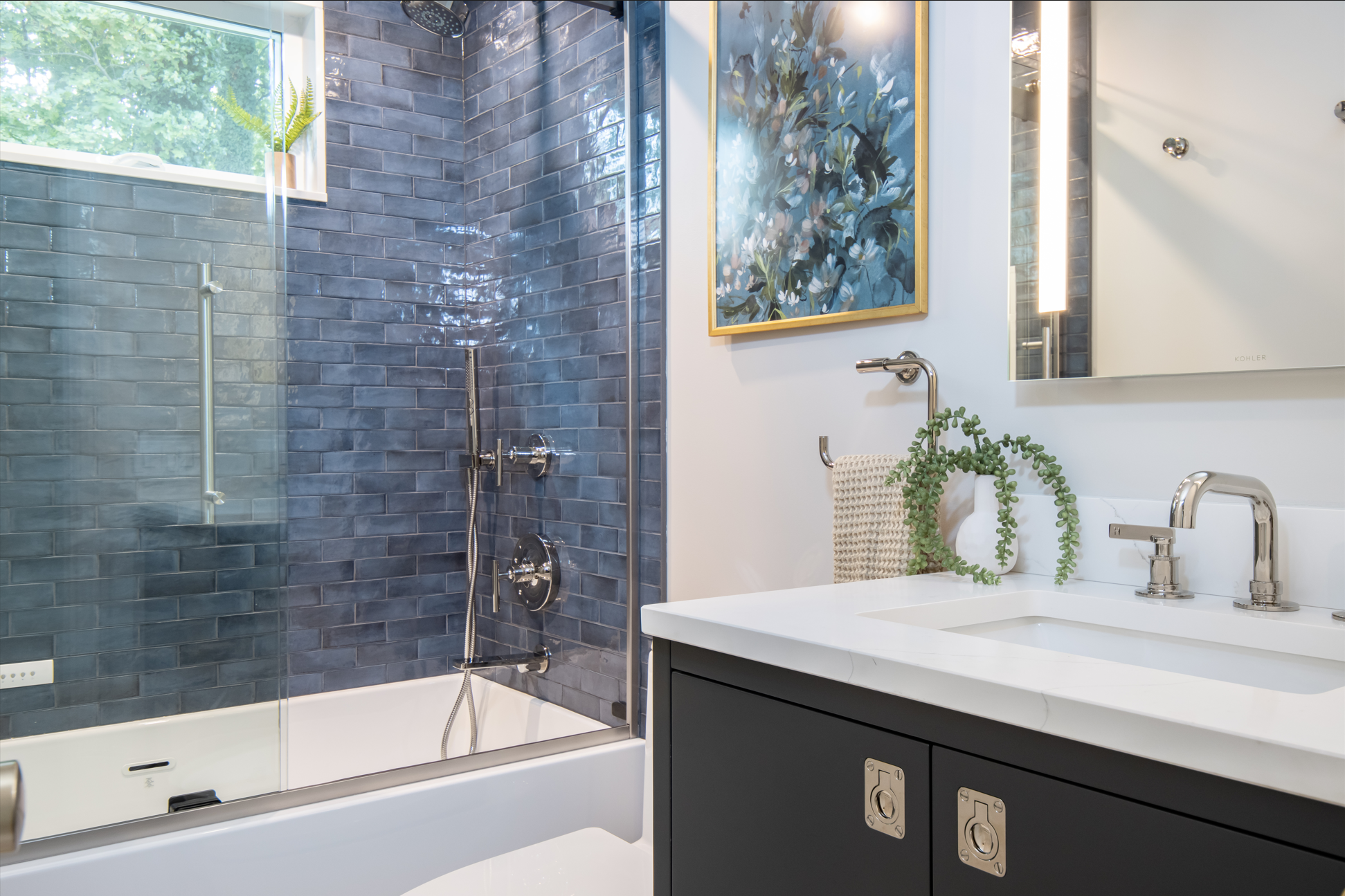 Serene Blue Guest Bath